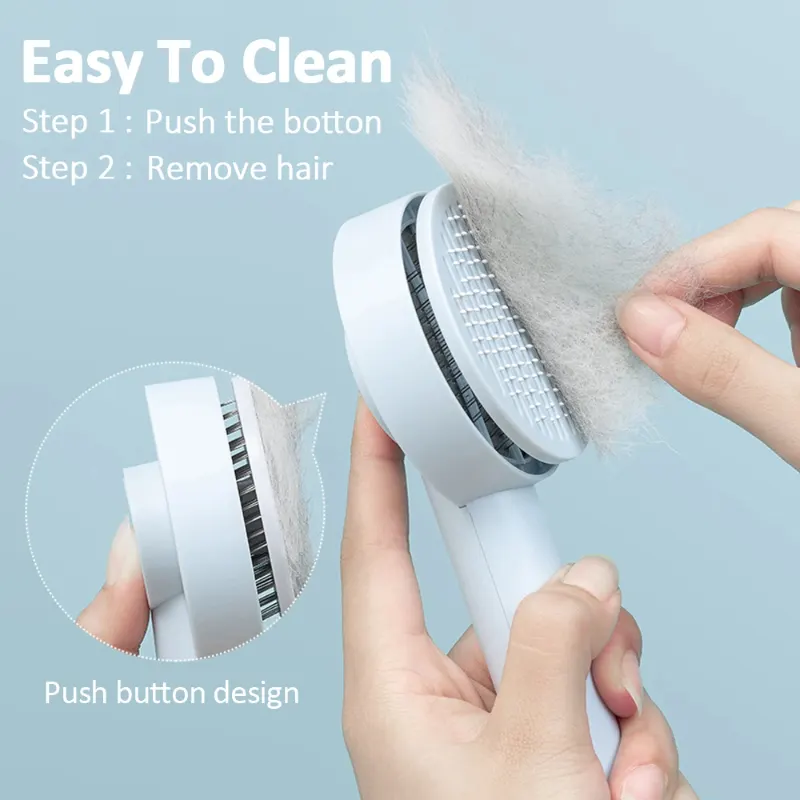 Détail des picots souples de la brosse de toilettage