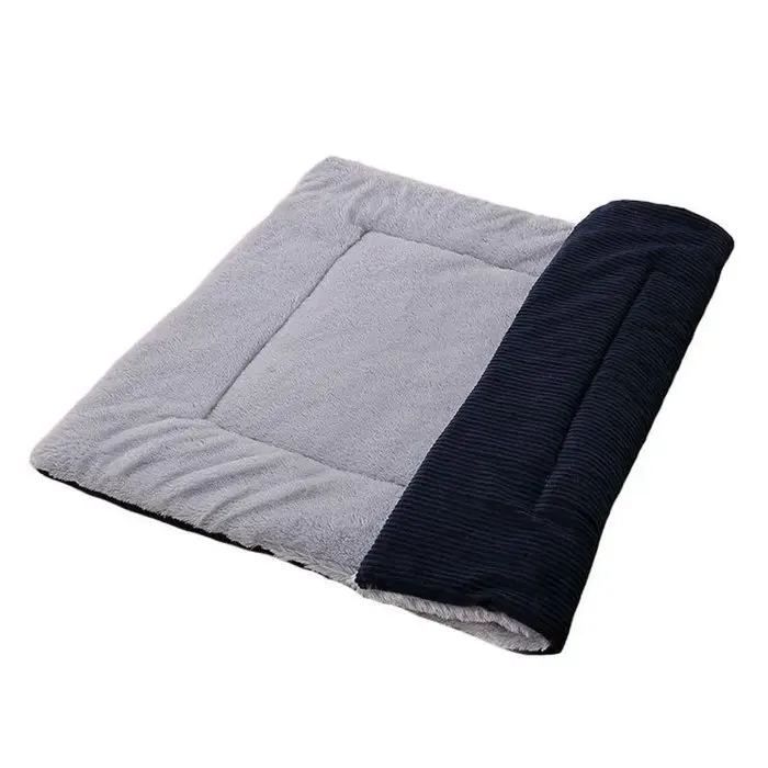 Matelas moelleux réversible pour chien et chat, gris foncé
