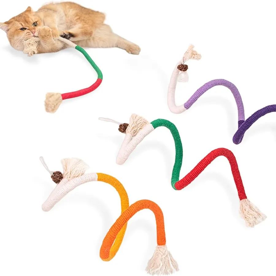 Détail de la corde torsadée à l'herbe à chat