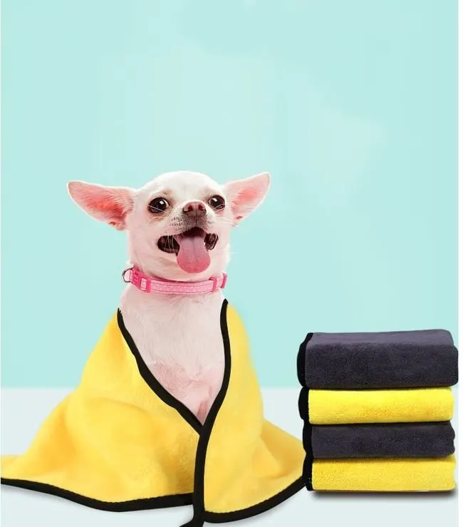 Serviette microfibre absorbante pour chien et chat